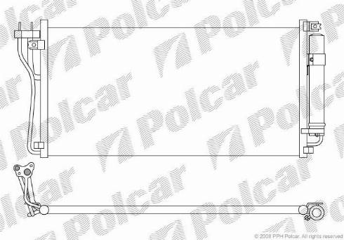 Polcar 4026K8C2 - Конденсатор, кондиціонер autozip.com.ua