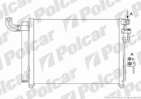 Polcar 4117K8C2 - Конденсатор, кондиціонер autozip.com.ua
