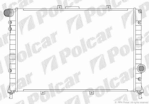 Polcar 421108-4 - Радіатор, охолодження двигуна autozip.com.ua