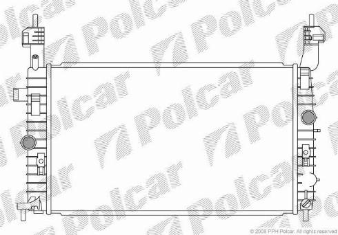 Polcar 555908-1 - Радіатор, охолодження двигуна autozip.com.ua