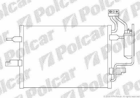 Polcar 5559K8C1 - Конденсатор, кондиціонер autozip.com.ua