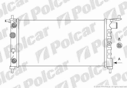 Polcar 5555088X - Радіатор, охолодження двигуна autozip.com.ua