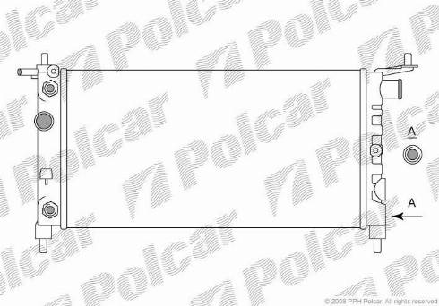 Polcar 555508-8 - Радіатор, охолодження двигуна autozip.com.ua