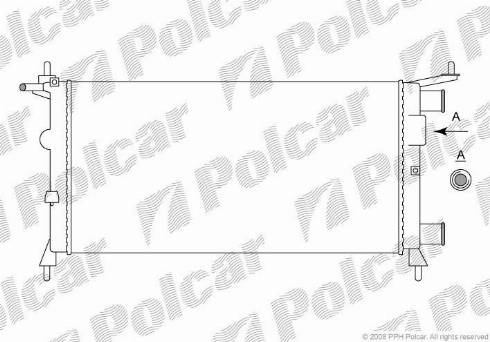 Polcar 555508-2 - Радіатор, охолодження двигуна autozip.com.ua