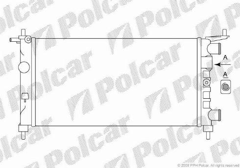Polcar 555508A2 - Радіатор охолодження Opel Corsa B 1.0-1.2 11.96-09.00 autozip.com.ua