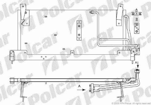 Polcar 5555K8C1 - Конденсатор, кондиціонер autozip.com.ua