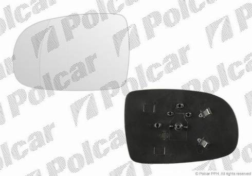 Polcar 5556545M - Дзеркальне скло, зовнішнє дзеркало autozip.com.ua
