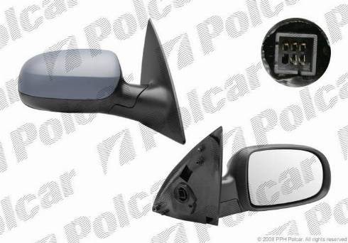 Polcar 5556524M - Зовнішнє дзеркало autozip.com.ua