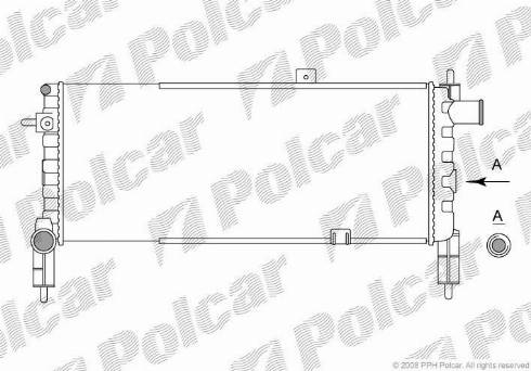 Polcar 5551083X - Радіатор, охолодження двигуна autozip.com.ua