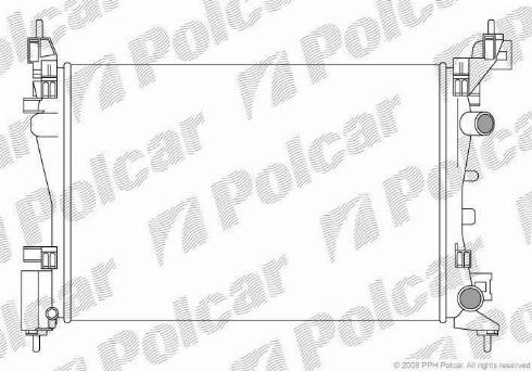 Polcar 555808-2 - Радіатор, охолодження двигуна autozip.com.ua