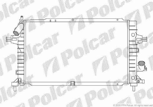 Polcar 550908A3 - Радіатор охолодження Opel Astra H 1.7 CDTi ±AC autozip.com.ua