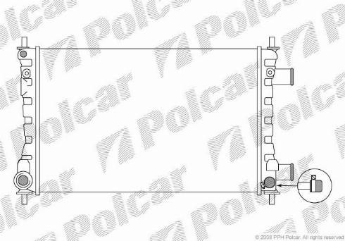 Polcar 550408-1 - Радіатор, охолодження двигуна autozip.com.ua