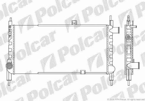 Polcar 550508-1 - Радіатор, охолодження двигуна autozip.com.ua