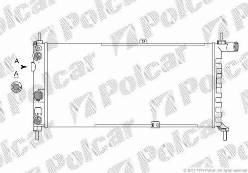 Polcar 550508-8 - Радіатор, охолодження двигуна autozip.com.ua