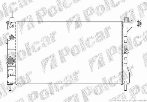 Polcar 550508-2 - Радіатор, охолодження двигуна autozip.com.ua