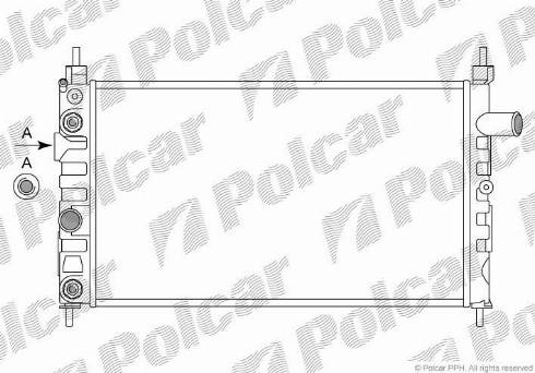 Polcar 550508A7 - Радіатор, охолодження двигуна autozip.com.ua