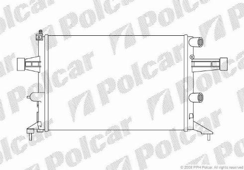 Polcar 550808-9 - Радіатор, охолодження двигуна autozip.com.ua