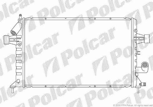 Polcar 5508085X - Радіатор, охолодження двигуна autozip.com.ua