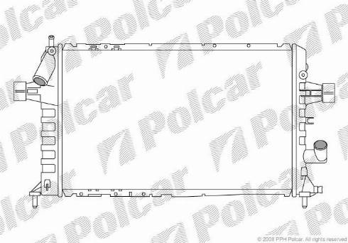 Polcar 550808-5 - Радіатор, охолодження двигуна autozip.com.ua