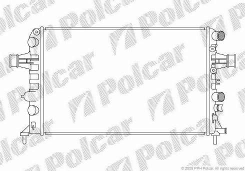 Polcar 550808-0 - Радіатор, охолодження двигуна autozip.com.ua