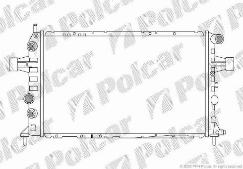 Polcar 550808-3 - Радіатор, охолодження двигуна autozip.com.ua