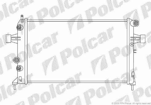 Polcar 550808-2 - Радіатор, охолодження двигуна autozip.com.ua