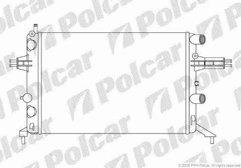 Polcar 550808A9 - Радіатор, охолодження двигуна autozip.com.ua