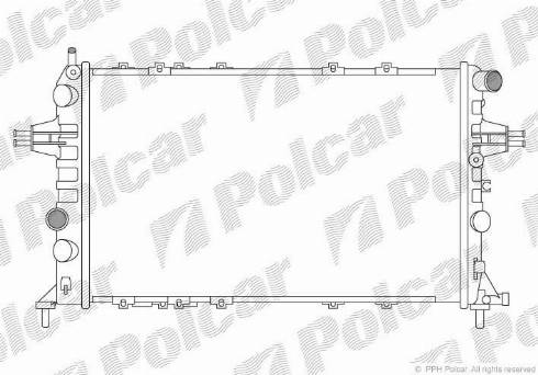 Polcar 550808A4 - Радіатор, охолодження двигуна autozip.com.ua