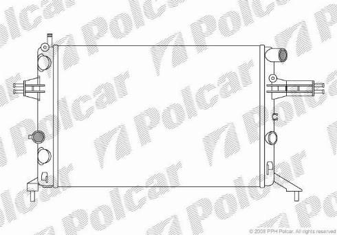 Polcar 550808A8 - Радіатор, охолодження двигуна autozip.com.ua