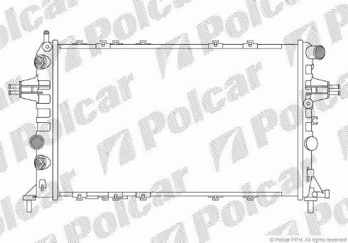 Polcar 550808A3 - Радіатор, охолодження двигуна autozip.com.ua