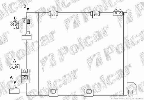 Polcar 5508K8C2S - Конденсатор, кондиціонер autozip.com.ua