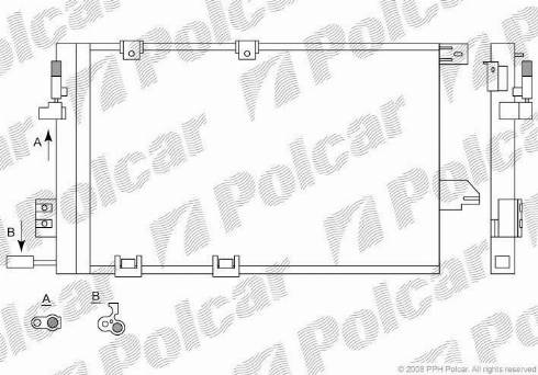 Polcar 5508K8C1 - Конденсатор, кондиціонер autozip.com.ua