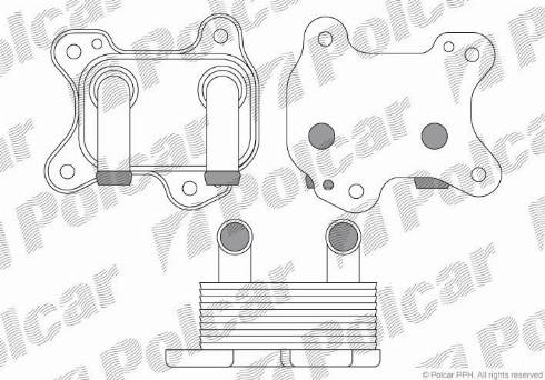 Polcar 5508L8-2 - Масляний радіатор, рухове масло autozip.com.ua