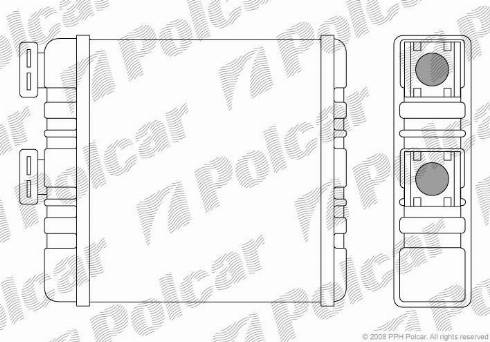 Polcar 5508N81X - Теплообмінник, опалення салону autozip.com.ua