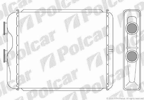 Polcar 5508N83X - Теплообмінник, опалення салону autozip.com.ua