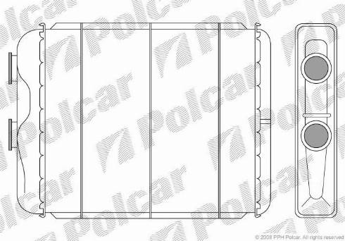 Polcar 5508N82X - Теплообмінник, опалення салону autozip.com.ua