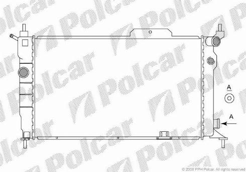 Polcar 5507085X - Радіатор, охолодження двигуна autozip.com.ua