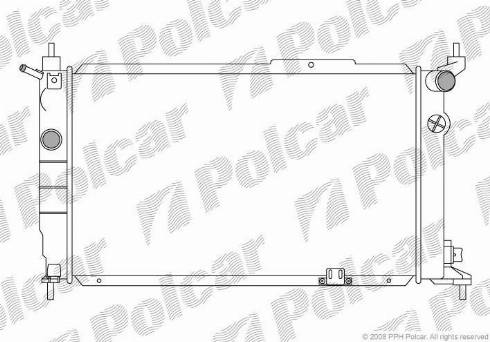 Polcar 550708-5 - Радіатор, охолодження двигуна autozip.com.ua
