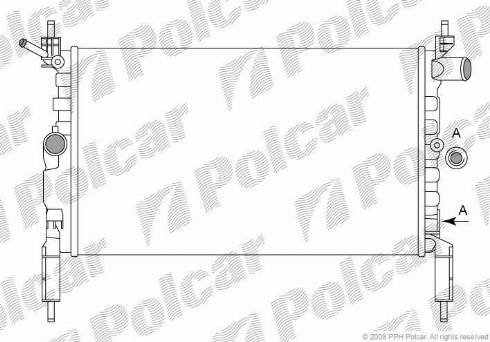 Polcar 5507081X - Радіатор, охолодження двигуна autozip.com.ua