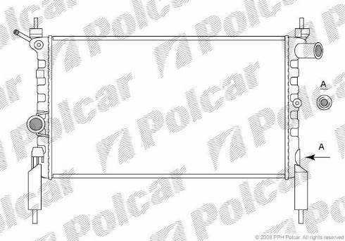 Polcar 550708-1 - Радіатор, охолодження двигуна autozip.com.ua