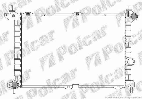 Polcar 550708A8 - Радіатор, охолодження двигуна autozip.com.ua