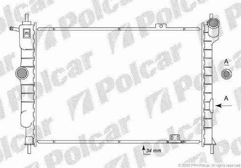 Polcar 550708-3 - Радіатор, охолодження двигуна autozip.com.ua