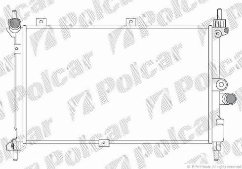 Polcar 550708A4 - Радіатор, охолодження двигуна autozip.com.ua