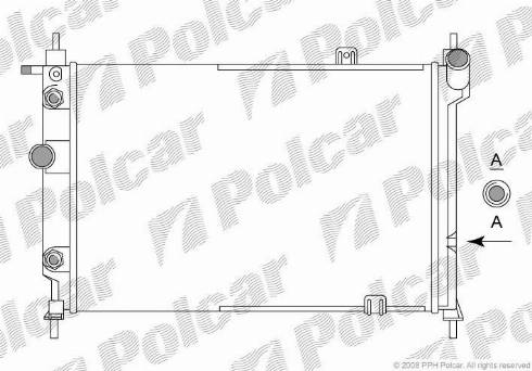 Polcar 550708A6 - Радіатор, охолодження двигуна autozip.com.ua