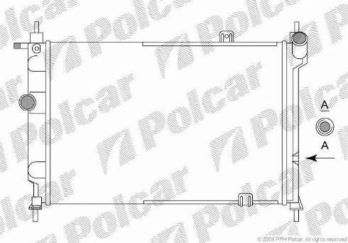 Polcar 550708A3 - Радіатор, охолодження двигуна autozip.com.ua