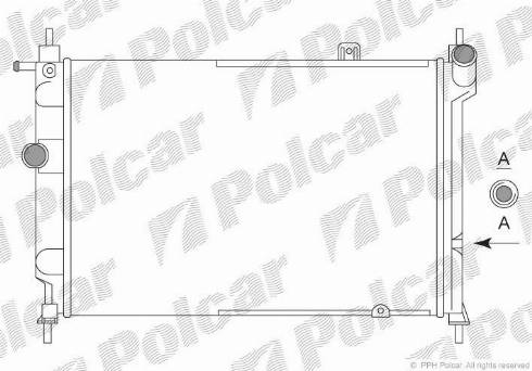 Polcar 550708A2 - Радіатор, охолодження двигуна autozip.com.ua