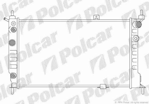 Polcar 550708A7 - Радіатор, охолодження двигуна autozip.com.ua