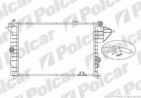 Polcar 551408-3 - Радіатор, охолодження двигуна autozip.com.ua