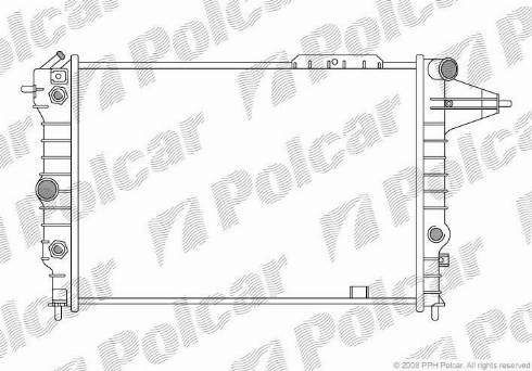 Polcar 5514082X - Радіатор, охолодження двигуна autozip.com.ua