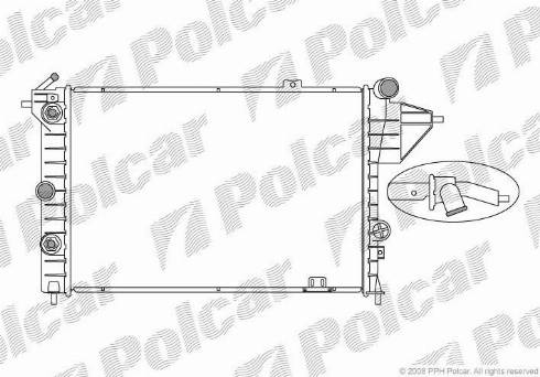 Polcar 551408-2 - Радіатор, охолодження двигуна autozip.com.ua